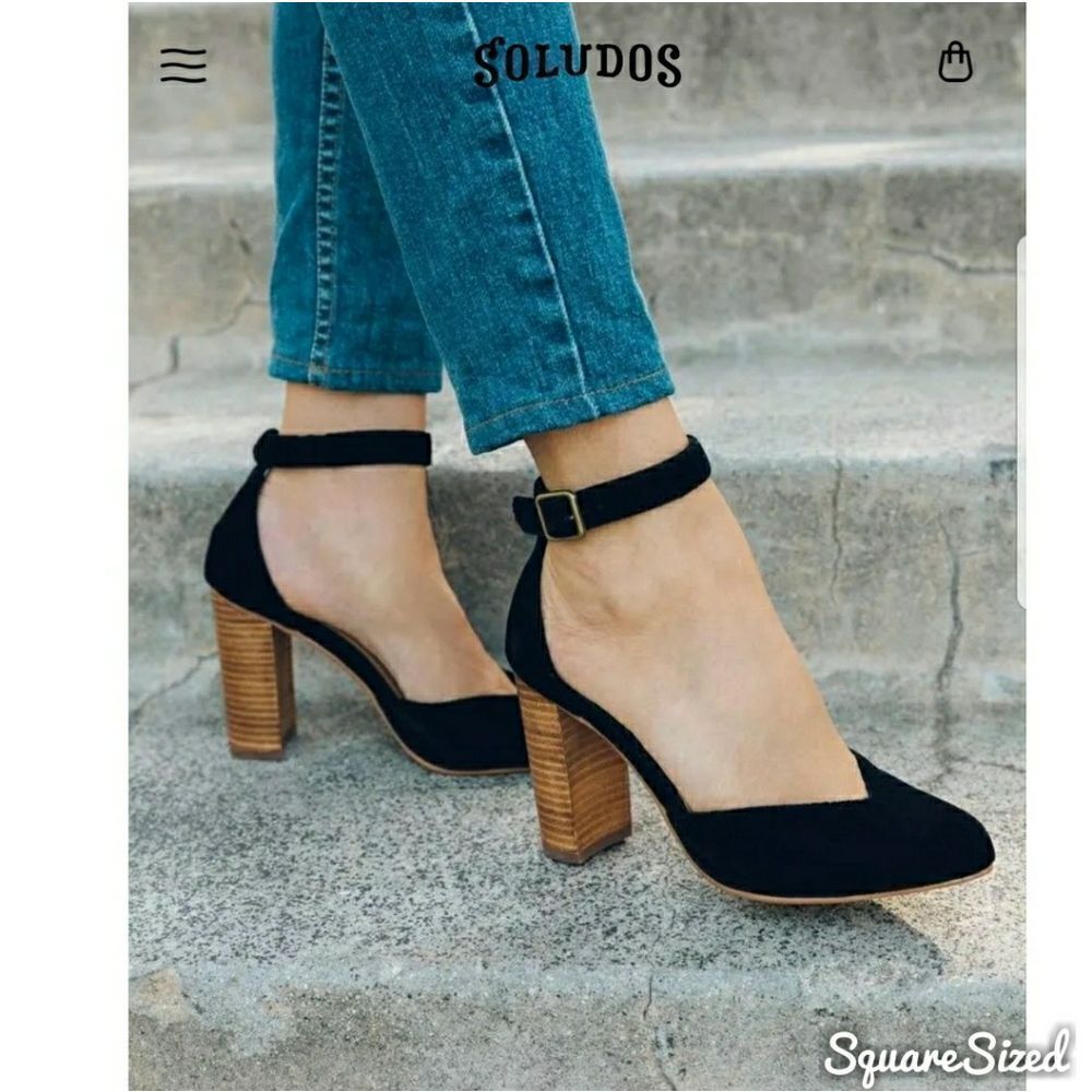 Soludos The Collette Shoe Black Suede Size 9